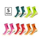 Meias Futebol Cano Médio – 5 Pares, Unissex