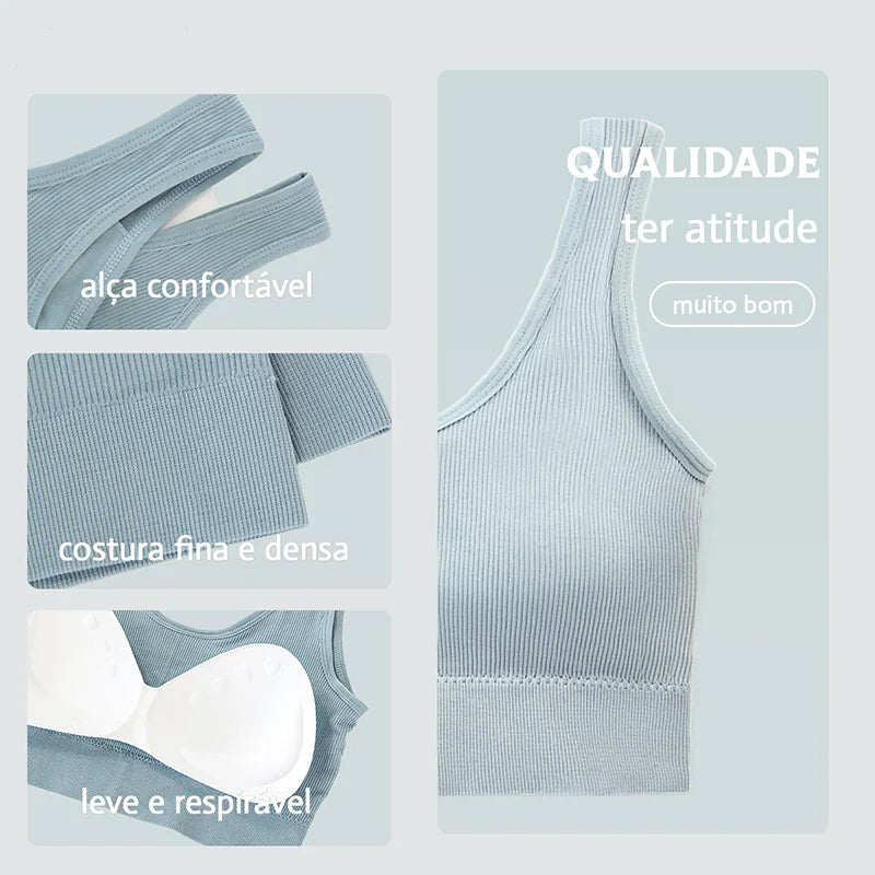 Conjunto Feminino Sem Costura – 3 Peças