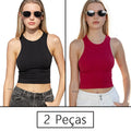 Conjunto Feminino Cropped e Short Fitness em Poliamida e Elastano – Alta Elasticidade e Conforto Premium