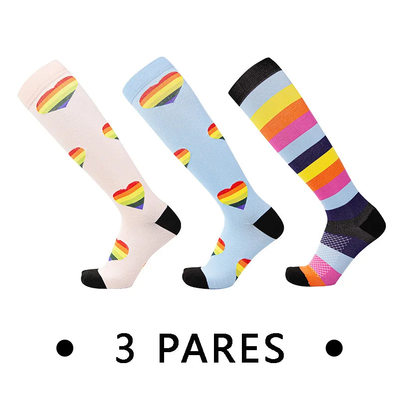 Meias de Compressão Femininas – 3 Pares