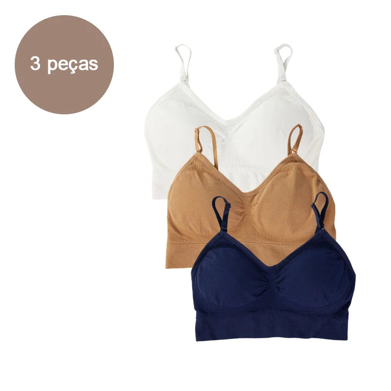 3 Peças - Conjunto Feminino Sem Costura