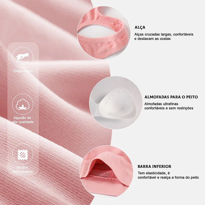 2 Conjunto de Sutiã Sem Costura – Sem Aro, Estilo Casual