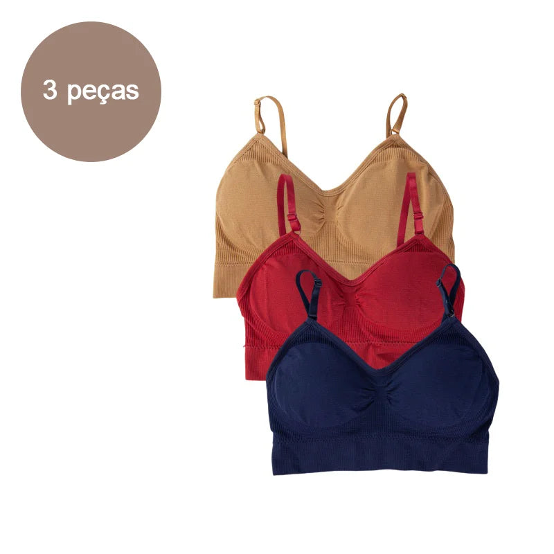 3 Peças - Conjunto Feminino Sem Costura