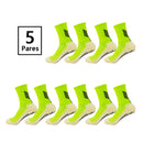 Meias Futebol Cano Médio – 5 Pares, Unissex