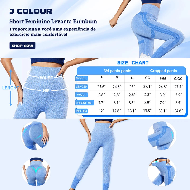 Legging Feminina Sem Costura – Comprimento Total para Yoga