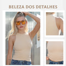 Conjunto Feminino Fitness 2 Peças – Top Regata e Short em Poliamida e Elastano – Alta Elasticidade e Conforto