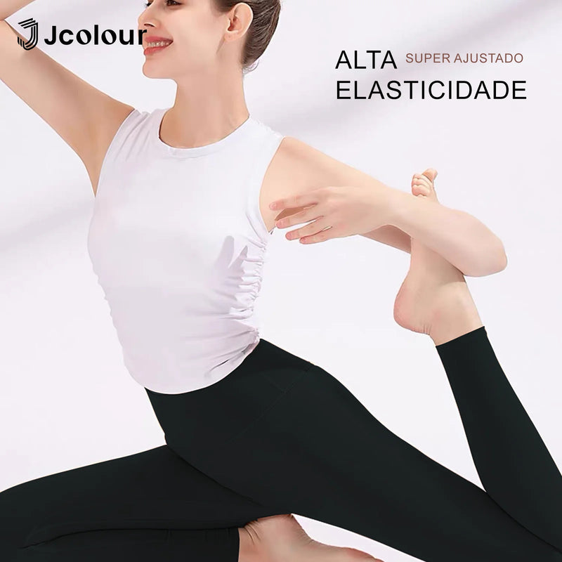 Calça Feminina Legging Longa – 2 Pares, Yoga e Fitness