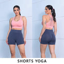 Conjunto de Shorts Feminino Sem Costura – 2 Peças para Yoga
