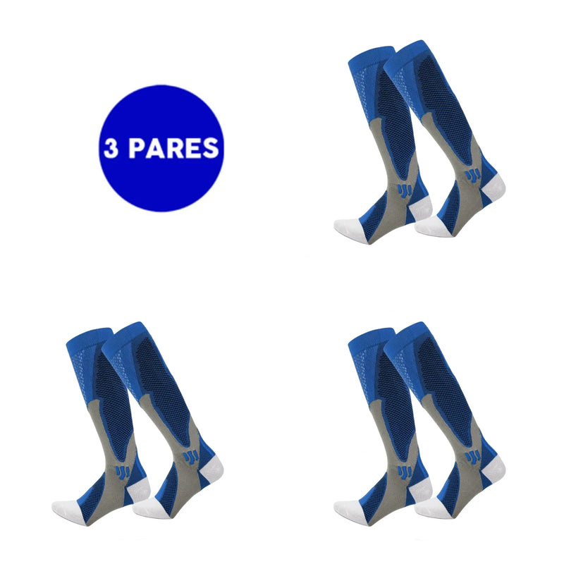 Kit com 3 Pares de Meias Masculinas de Compressão Leve – Conforto, Respiração e Desempenho