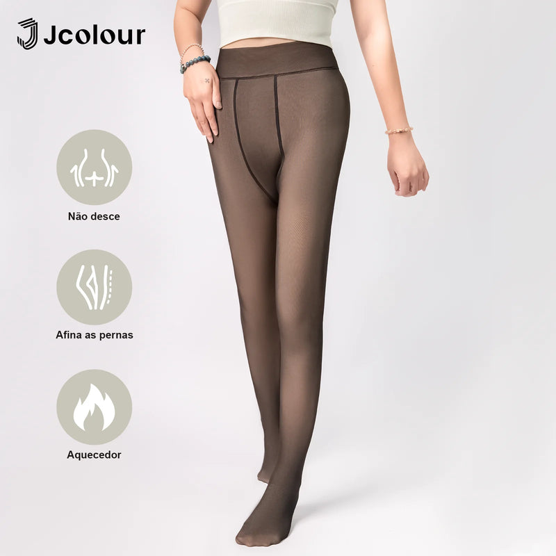 Calça Feminina Transparente em Poliéster – Modelo Justo