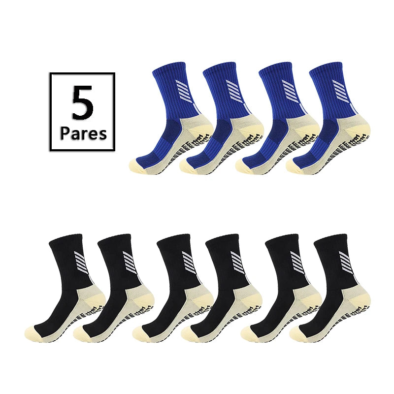 Meias Futebol Cano Médio – 5 Pares, Unissex