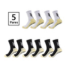 Meias Futebol Cano Médio – 5 Pares, Unissex