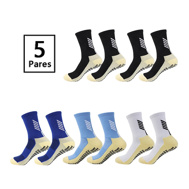 Meias Futebol Cano Médio – 5 Pares, Unissex