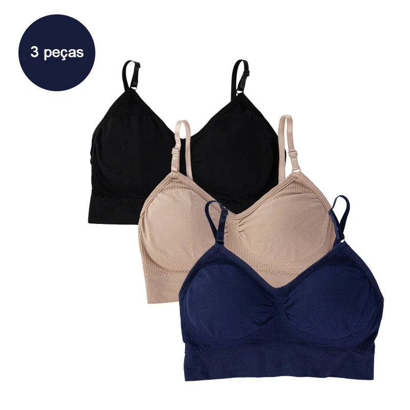 3 Peças - Conjunto Feminino Sem Costura