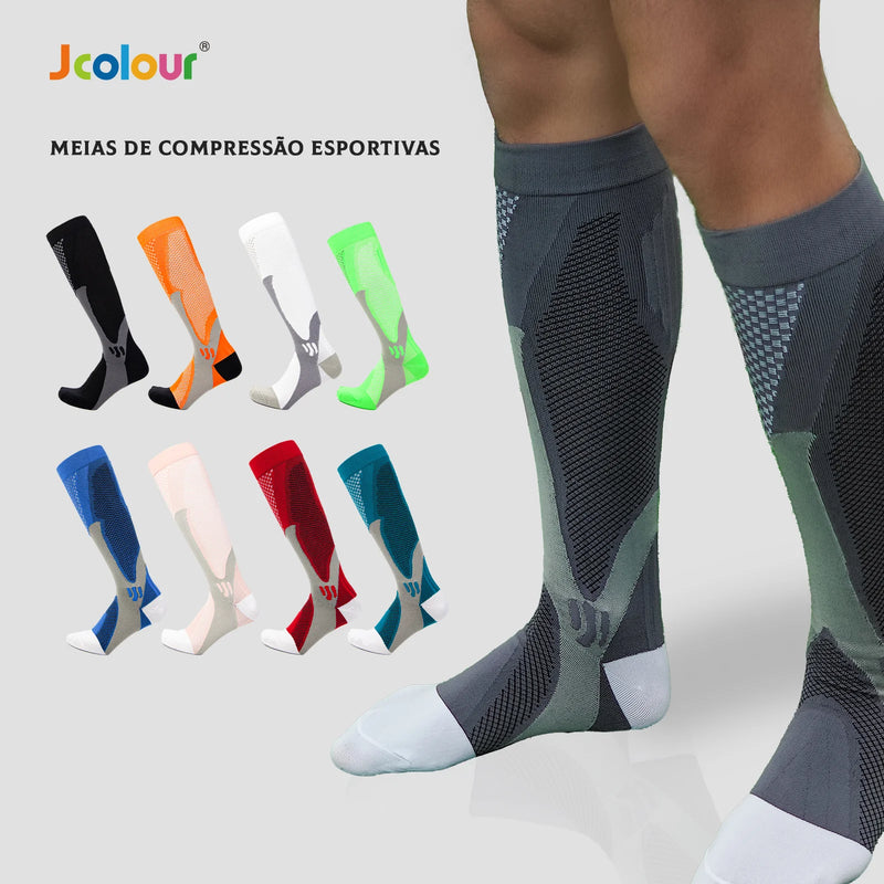 Kit com 3 Pares de Meias Masculinas de Compressão Leve – Conforto, Respiração e Desempenho