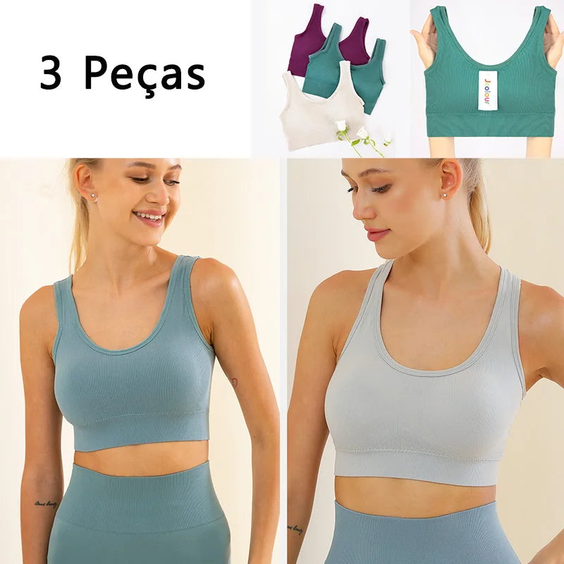 Conjunto Feminino Sem Costura – 3 Peças
