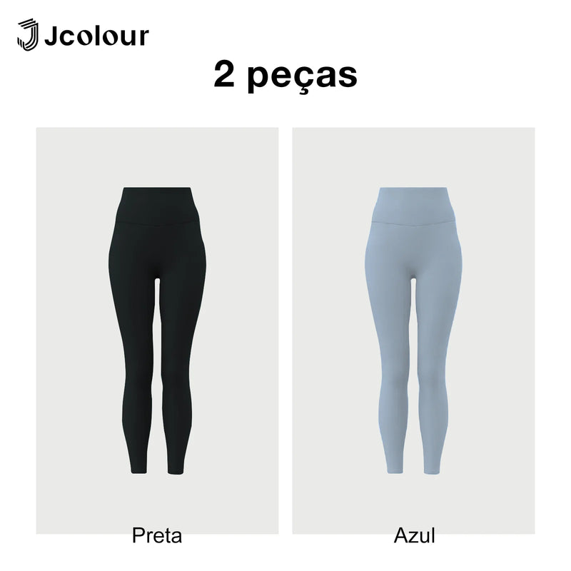 Calça Feminina Legging Longa – 2 Pares, Yoga e Fitness