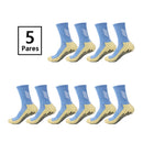 Meias Futebol Cano Médio – 5 Pares, Unissex