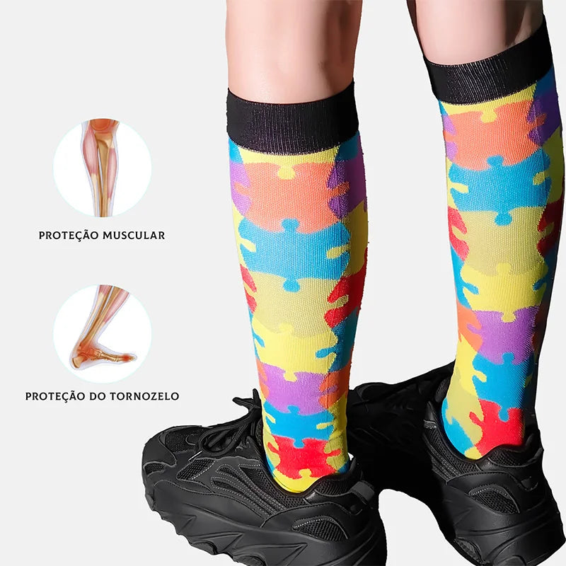 Meias de Compressão Femininas – 3 Pares