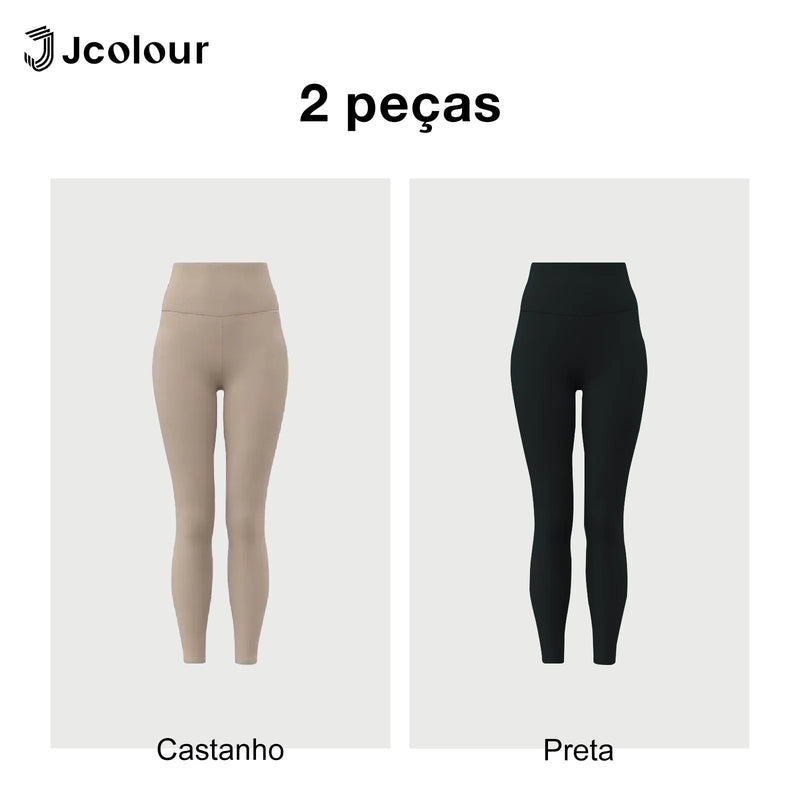Calça Feminina Legging Longa – 2 Pares, Yoga e Fitness