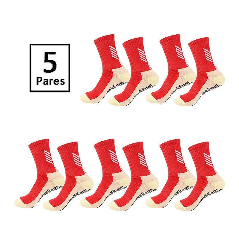 Meias Futebol Cano Médio – 5 Pares, Unissex