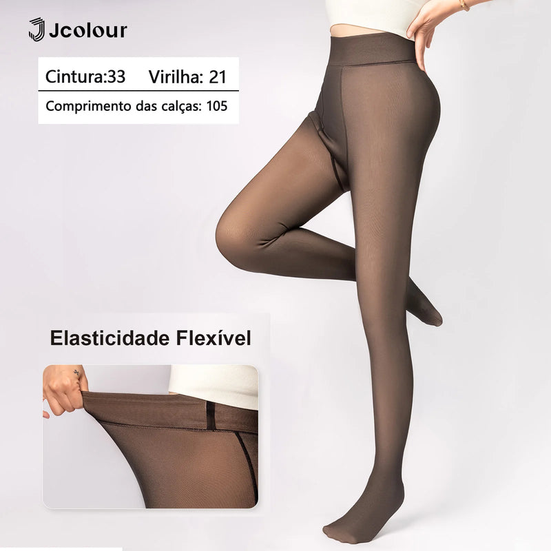 Calça Feminina Transparente em Poliéster – Modelo Justo