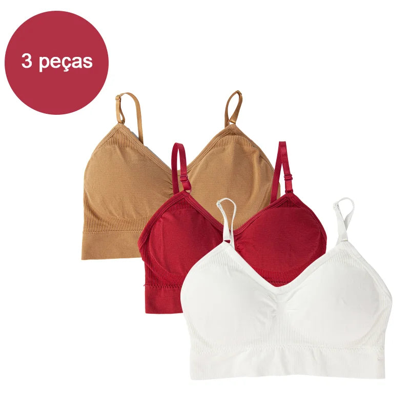 3 Peças - Conjunto Feminino Sem Costura