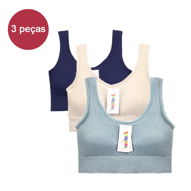 Conjunto Feminino Sem Costura – 3 Peças