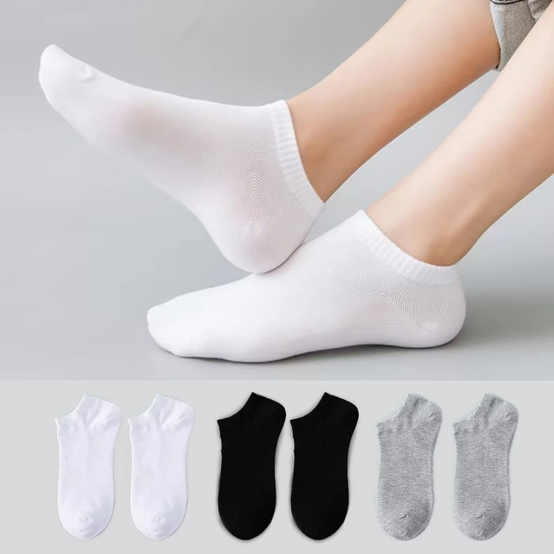 Meias Curtas Masculinas – 12 Pares, Algodão Confortável, Leves e Respiráveis