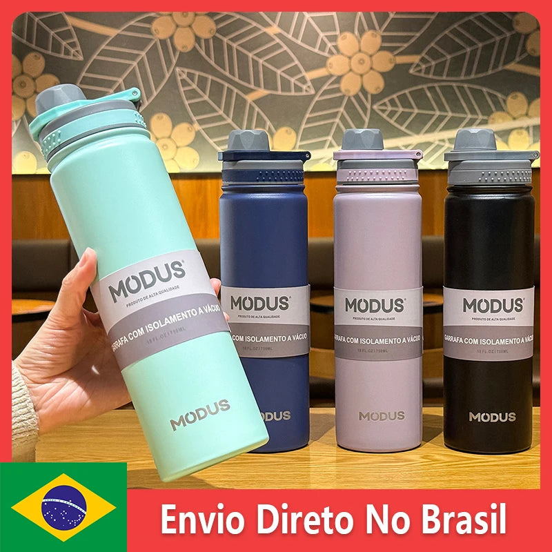 Garrafa Térmica Esportiva Inox 750ml com Canudo – Isolamento 12h e Design Premium