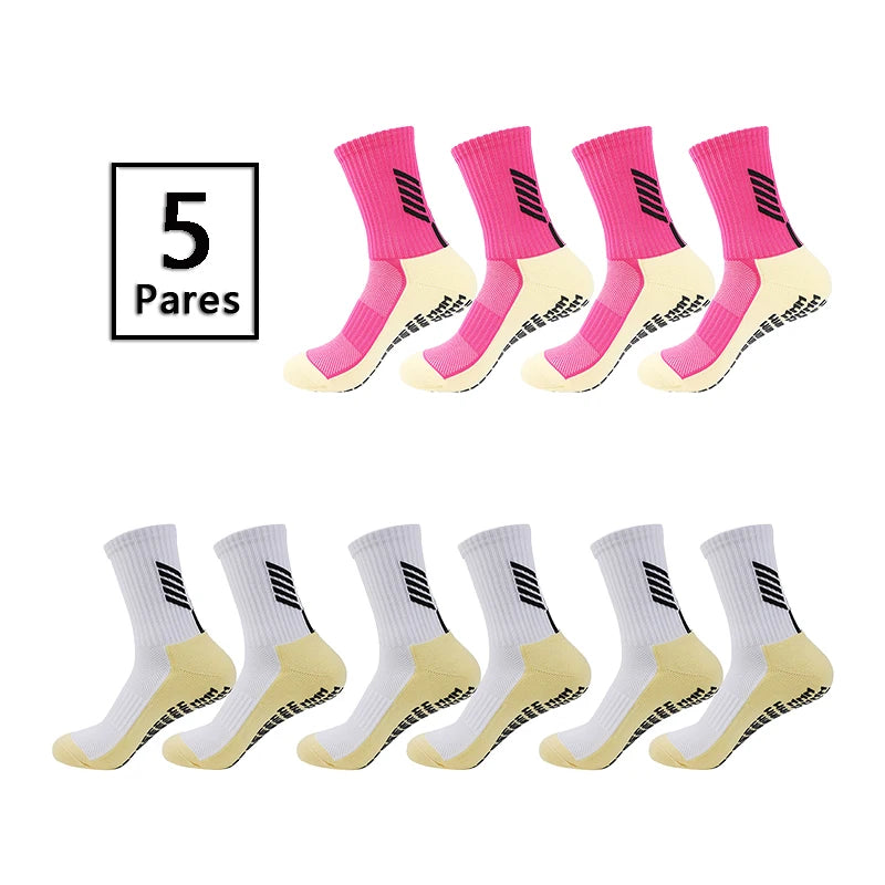 Meias Futebol Cano Médio – 5 Pares, Unissex