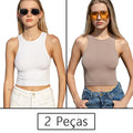 Conjunto Feminino Cropped e Short Fitness em Poliamida e Elastano – Alta Elasticidade e Conforto Premium