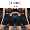 Conjunto de Shorts Feminino Sem Costura – 2 Peças para Yoga