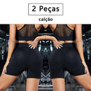 Conjunto de Shorts Feminino Sem Costura – 2 Peças para Yoga