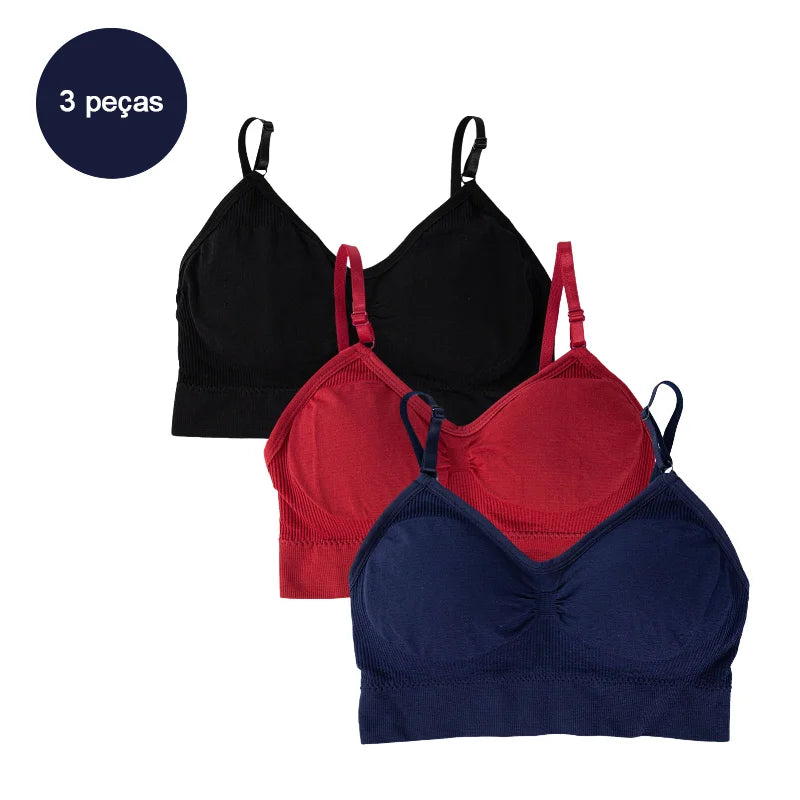 3 Peças - Conjunto Feminino Sem Costura