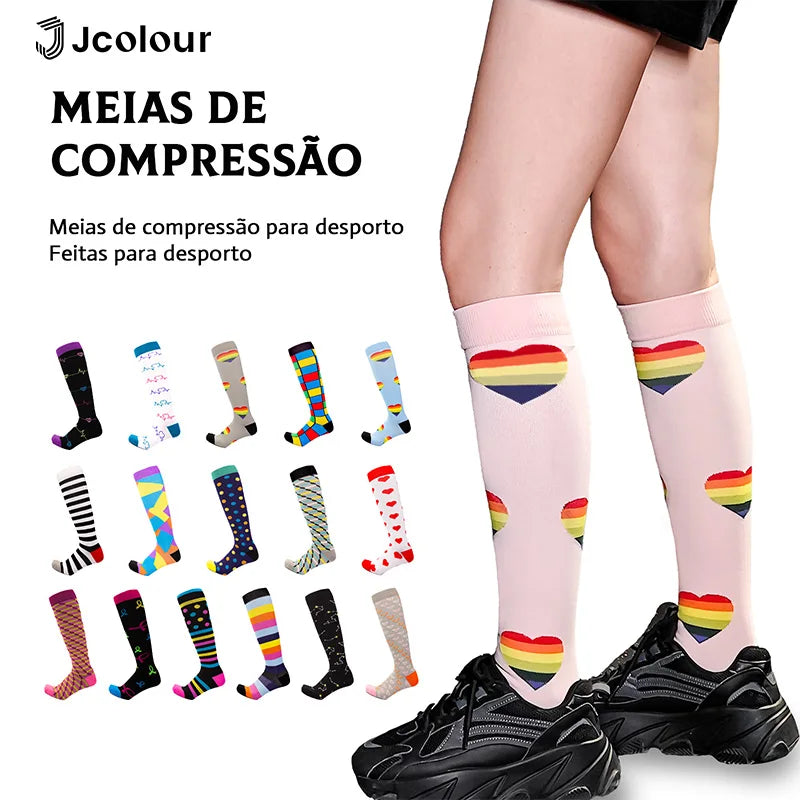 Meias de Compressão Femininas – 3 Pares