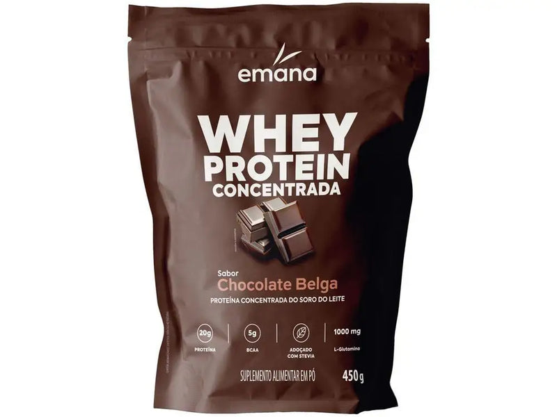 Whey Protein Concentrado Emana – Sabor Chocolate Belga (450g)