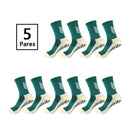 Meias Futebol Cano Médio – 5 Pares, Unissex