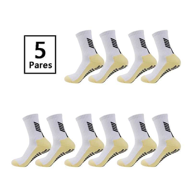 Meias Futebol Cano Médio – 5 Pares, Unissex